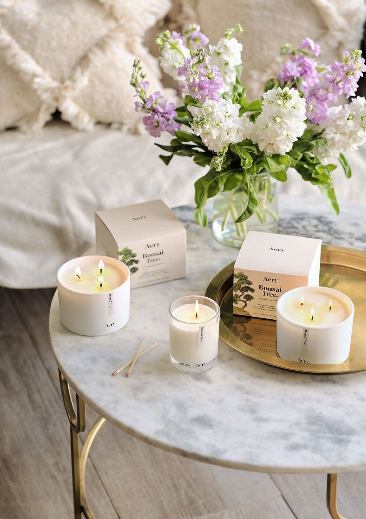 Bonsai Tree Triple Wick Candle