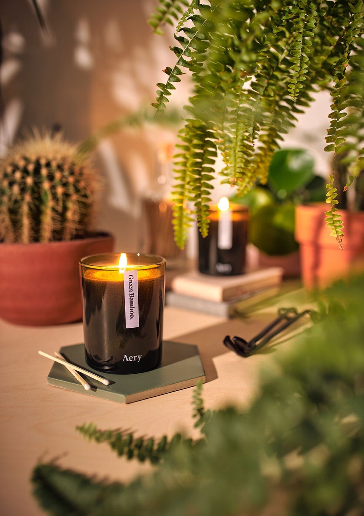 Green Bamboo Scented Candle