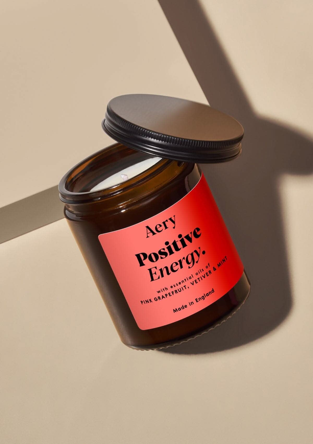 Positive Energy Scented Jar Candle - Pink Grapefruit Vetiver and Mint
