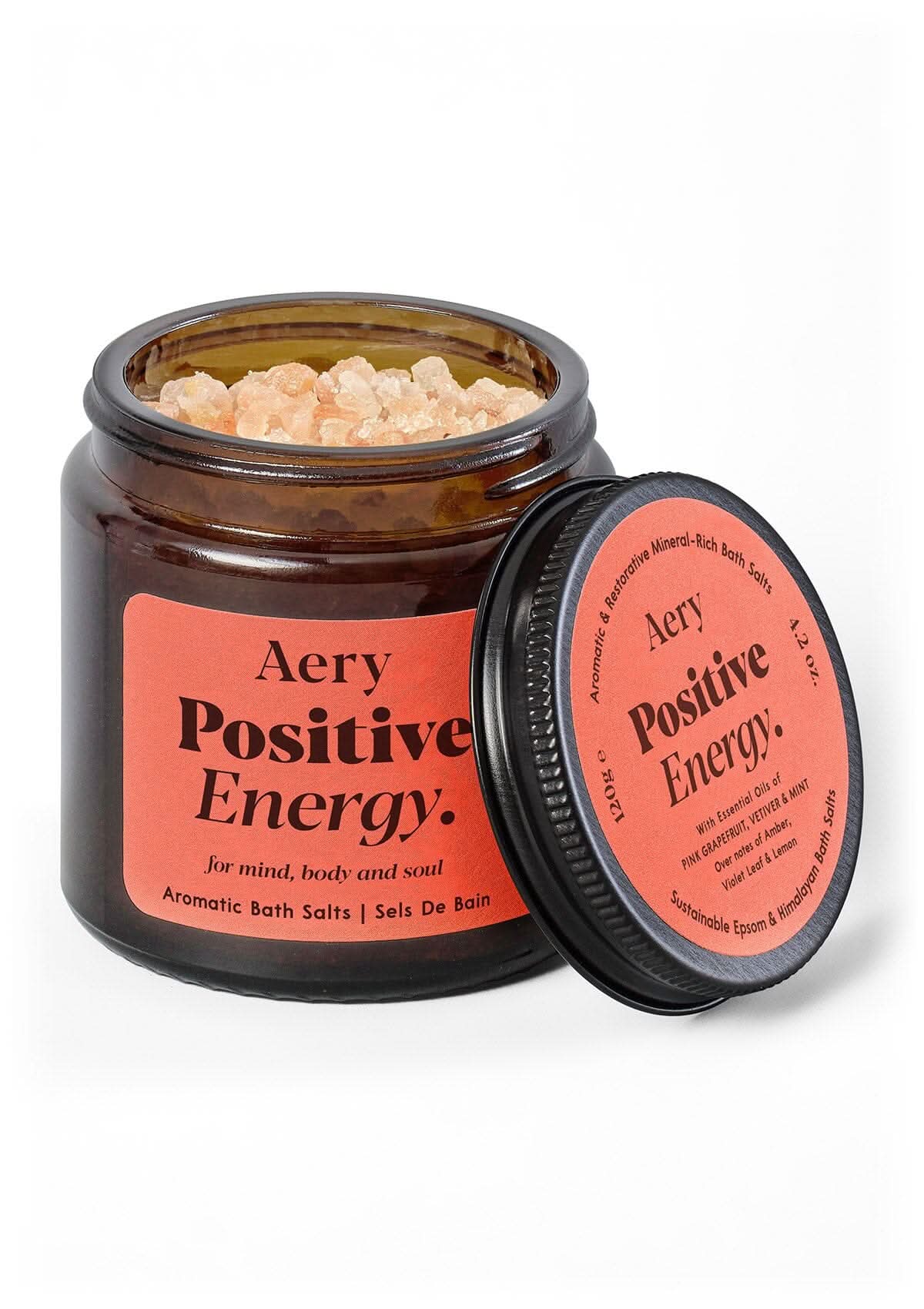 Positive Energy Mini Bath Salts - Pink Grapefruit Vetiver and Mint