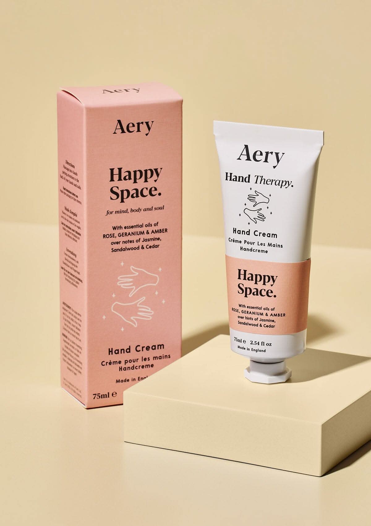 Happy Space Hand Cream - Rose Geranium and Amber
