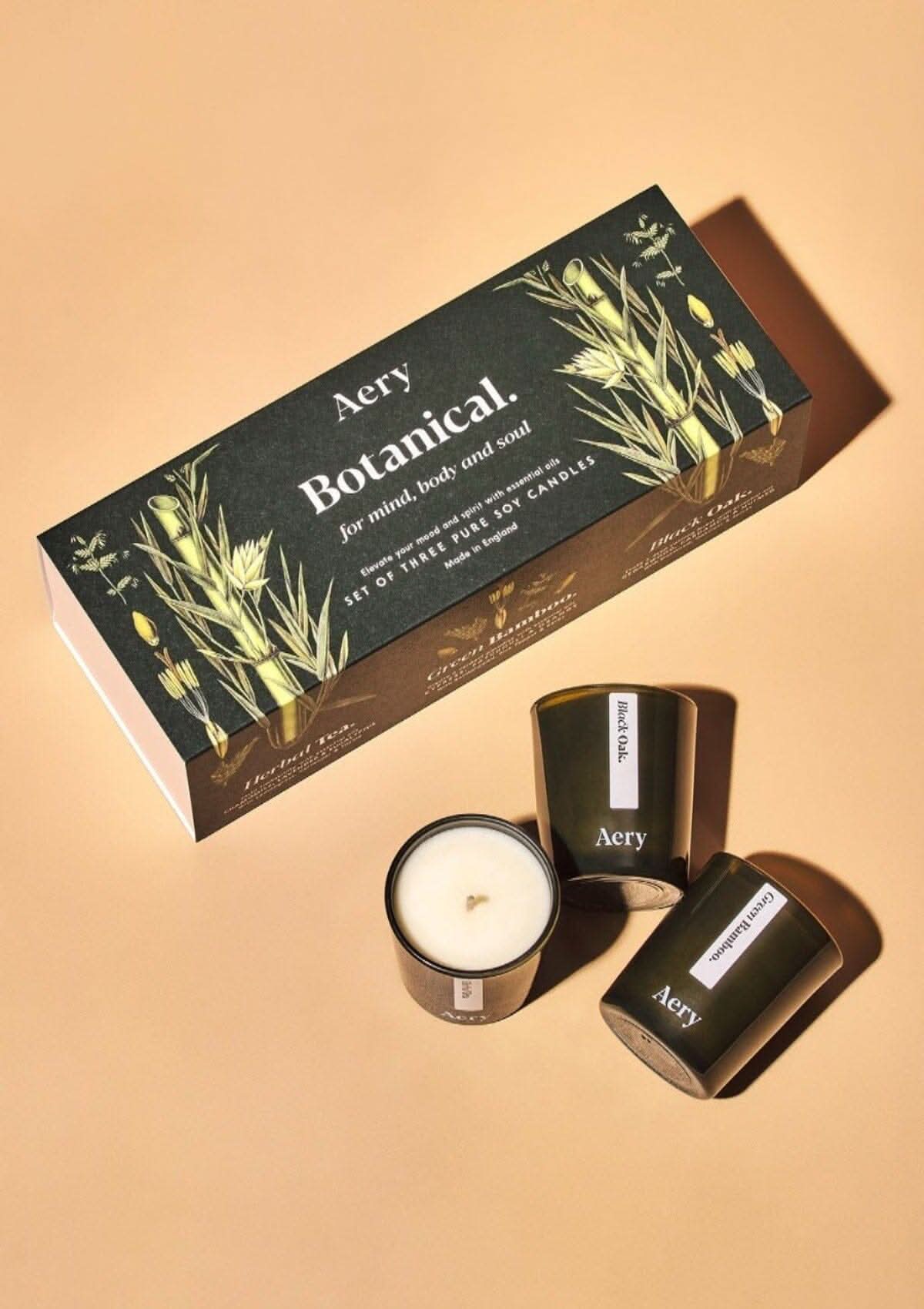 Botanical Green Gift Set of 3 - mini Candles